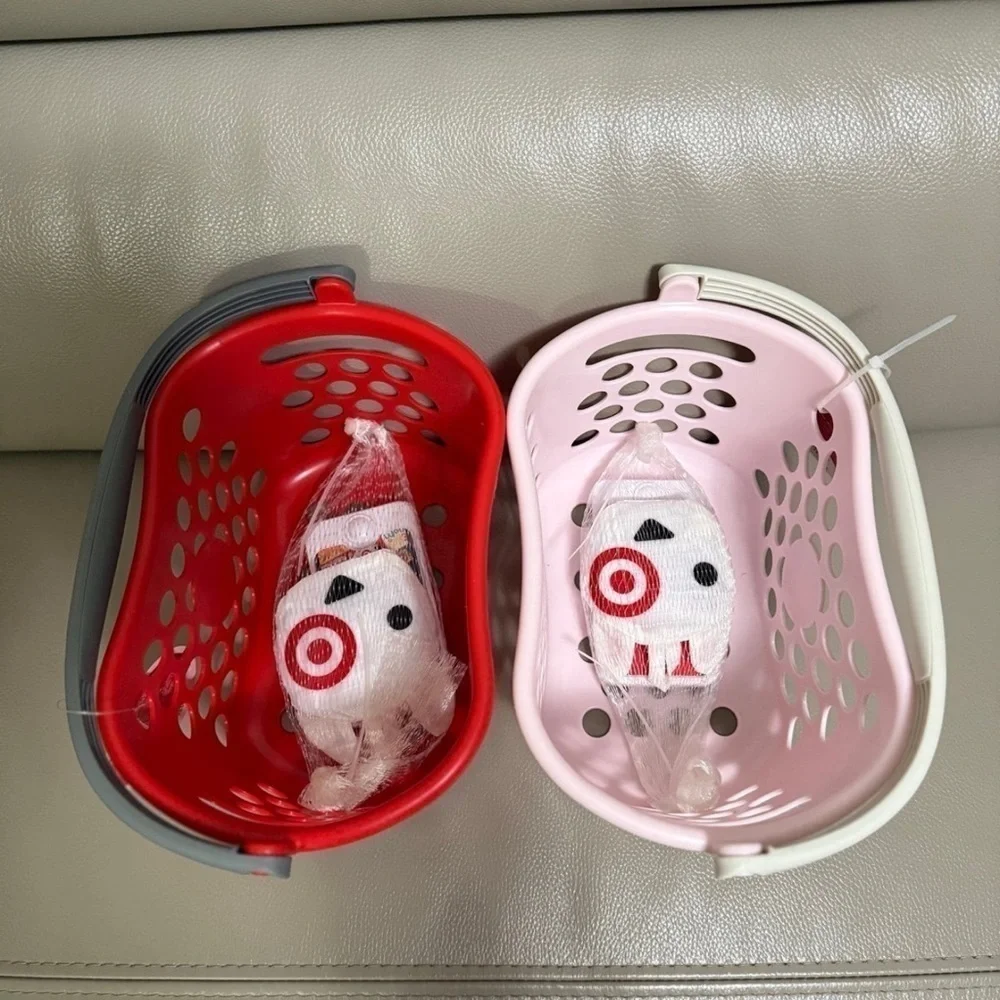 Target Toy Shopping Basket Kids RED & PINK Bullseye